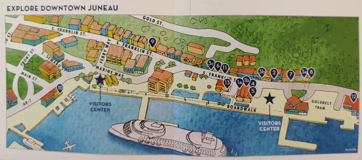 船公司提供的朱諾港口小地圖