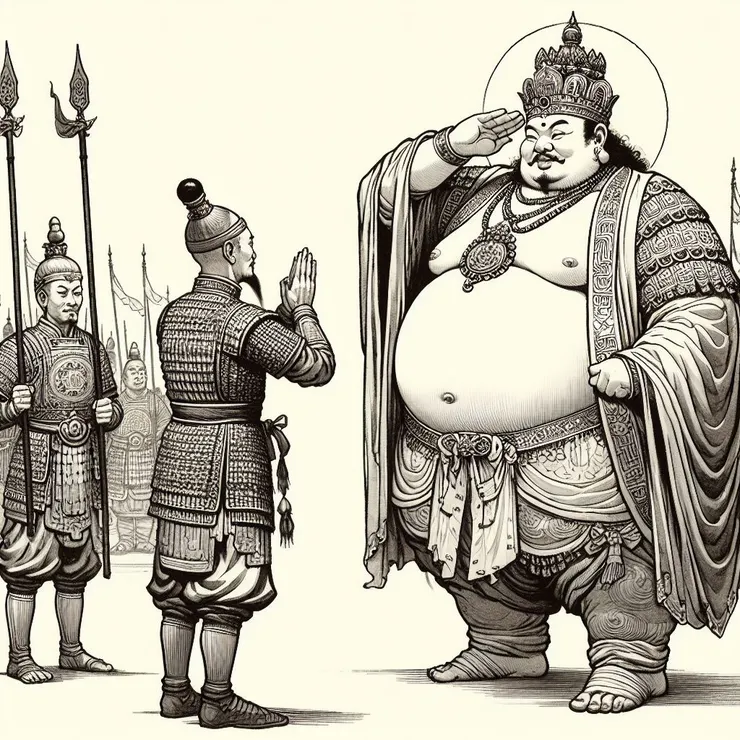 波斯匿王交代鬰多羅背下佛陀的偈語