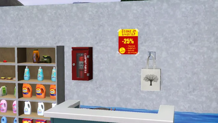 櫃枱旁放有滅火器，以防萬一。