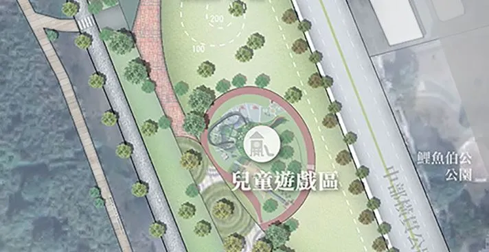 PS上色後草皮的範圍更明顯了