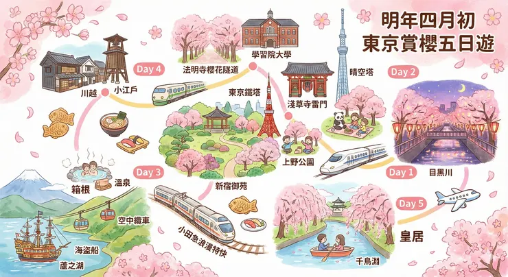 #2026 東京櫻花：終極五日攻略  #緋櫻漫舞：專屬您的東京五日深度文化之旅 #2026 Tokyo Cherry Blossoms: The Ultimate 5-Day Itinerary