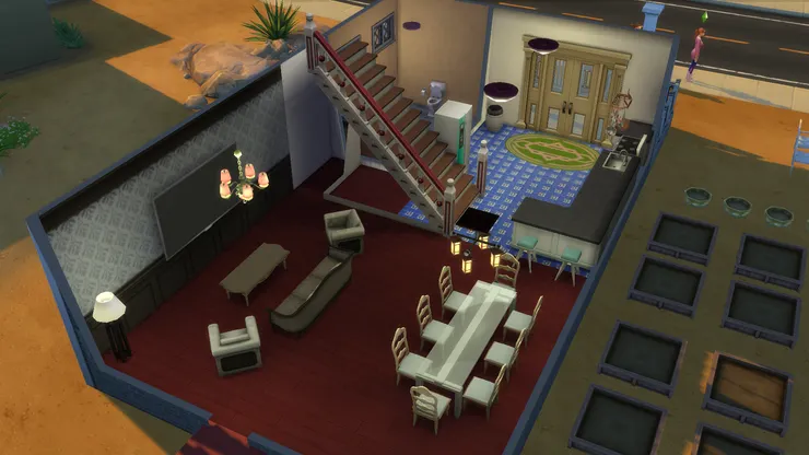 客廳感覺很典雅和氣派，地面鋪的木地板。不打臘很難清潔。