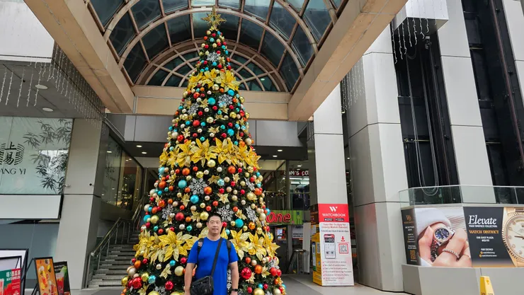 新加坡烏節路幾乎每棟大樓的門口都有聖誕樹!