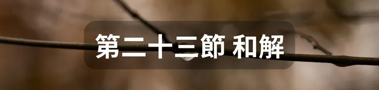 第二十三節 和解