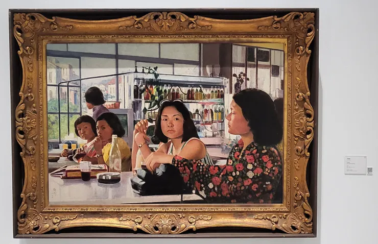 〔冰果店〕1974年油彩畫布(李建崑攝影)