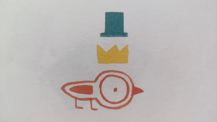 小鳥意外得到帽子