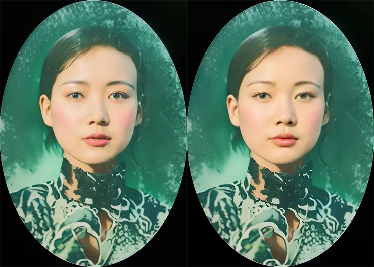 文生圖(左)                                                                          VQFR(右)