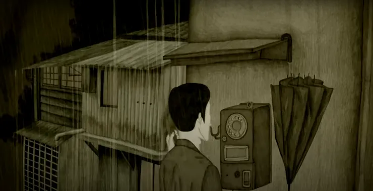 他急忙撥通電話,向妻子解釋錯過船班的窘境,不忘關切她是否已用過晚餐。