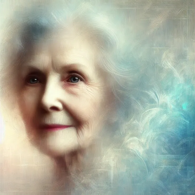 Her eyes, though indistinct, carried the weight of kindness, a soft understanding that spoke louder than words.