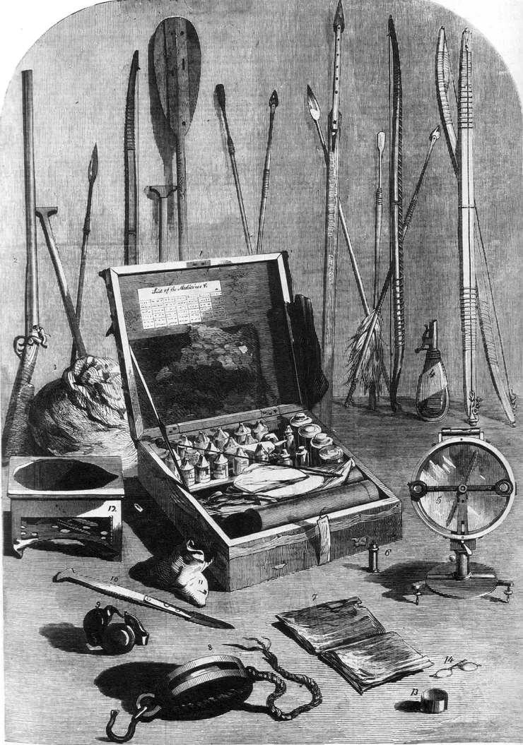 麥克林托克於1857年發現的富蘭克林探險隊遺物