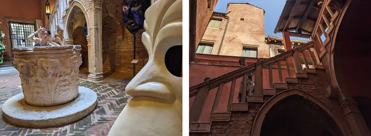 Casa di Carlo Goldoni 是18世紀初意大利即興喜劇劇作家哥爾多尼在威尼斯的故居，現為戲劇研究圖書館、與威尼斯劇場有關的文物展館