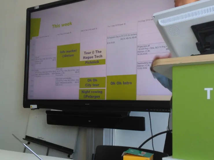 開學第一週的的行程表，每周的行程各有不同是常態