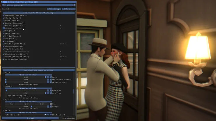 關閉黑白效果圖層