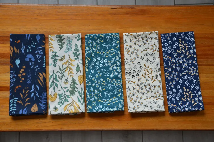 自己親手縫製的布餐巾