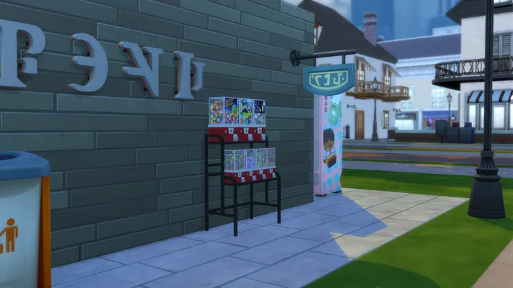 古董款式的扭蛋機。現在的都超新穎漂亮，但扭蛋價錢超貴。