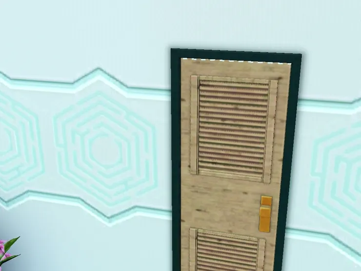 翠兒房間的門，顏色較淺。