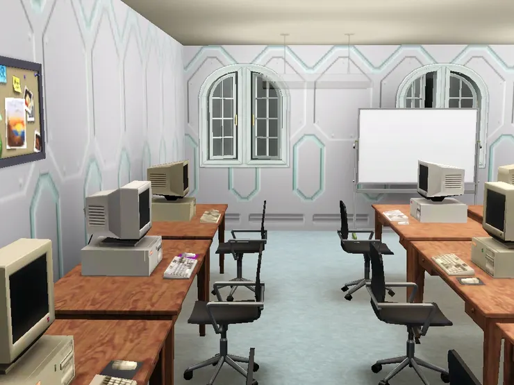 這房間也有窗戶。比較大和重要的房間都有。