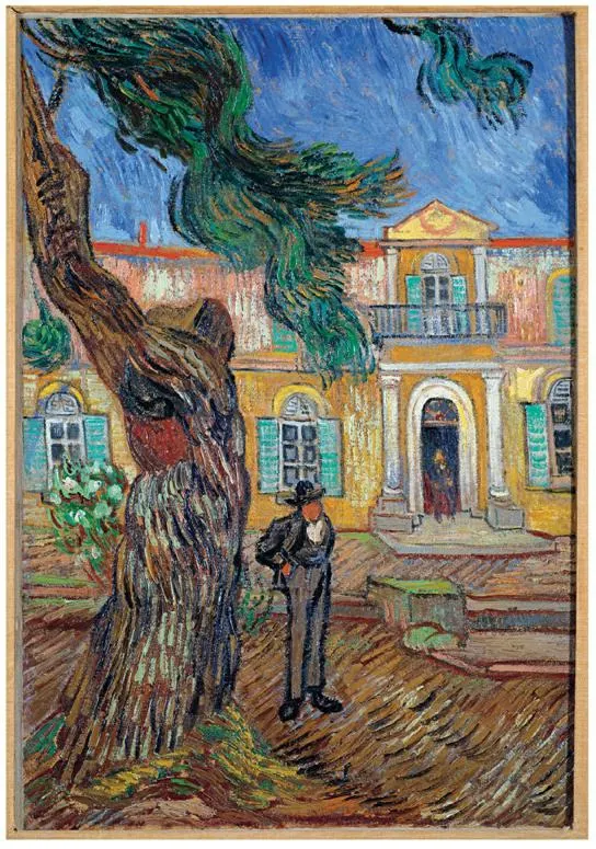 文森梵谷,《松樹下的瘋人院》,1889 年 10 月。