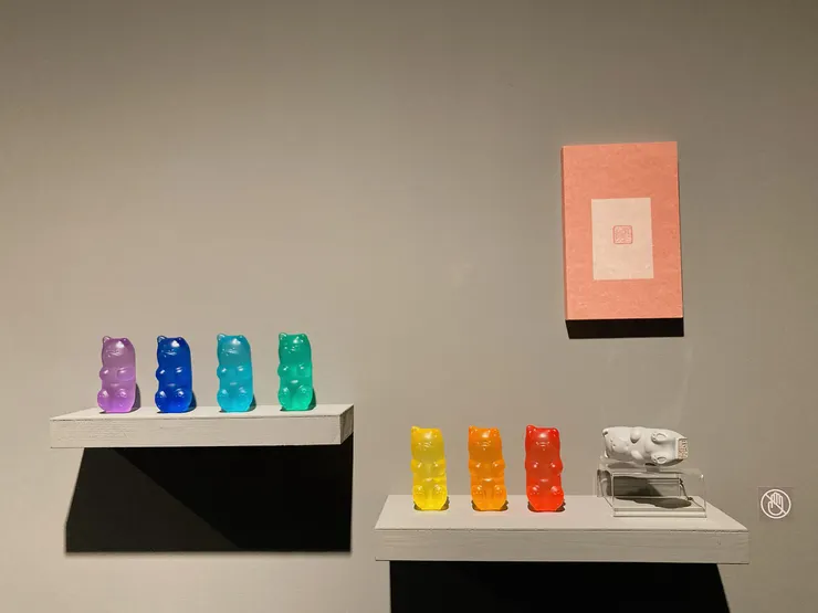 去橫山書法藝術館看到的各式可愛小熊軟糖模型＞／／／＜