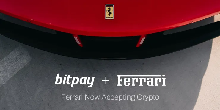 Figure 4-6, Ferrari accepting Cryptocurrencies payments