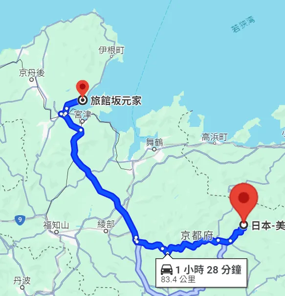 美山至天橋立附近民宿