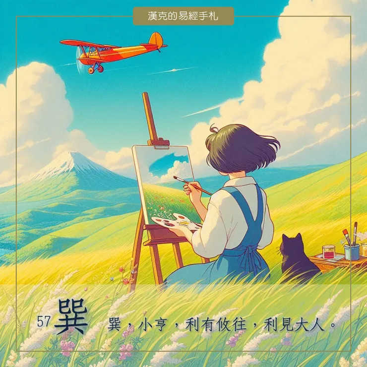 隨風巽卦，無聲無息，無所不在的無形影響力。  （漢克設計，AI生成圖）