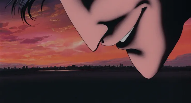 《機動警察劇場版》帆場暎一自殺前的微笑