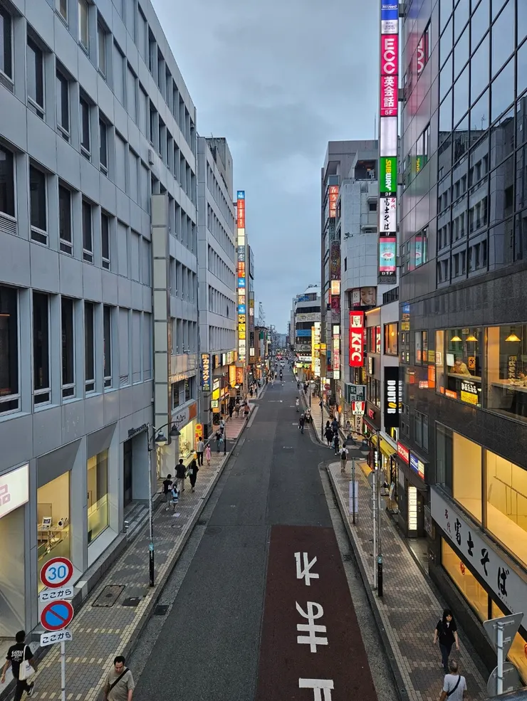 從天橋上看其實吃的非常多