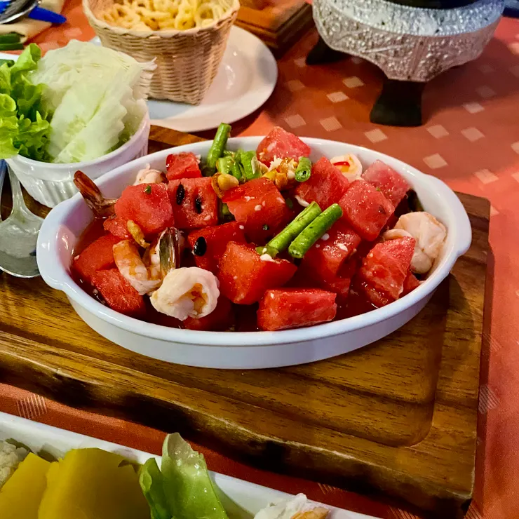 這是之前跟老婆去清邁吃的涼拌西瓜