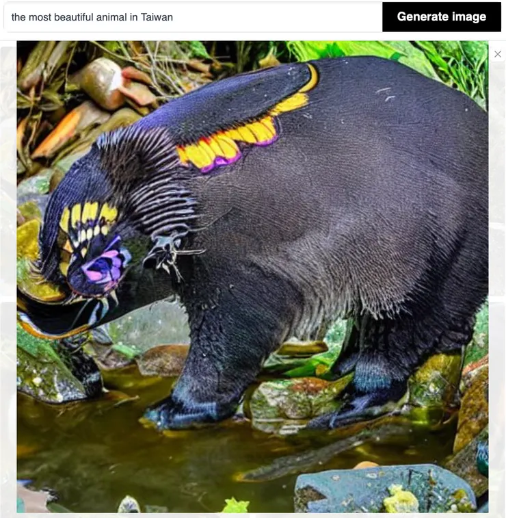 The most beautiful animal in Taiwan.   (Generated by Stable Diffusion)