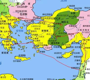 第二次傳道的範圍