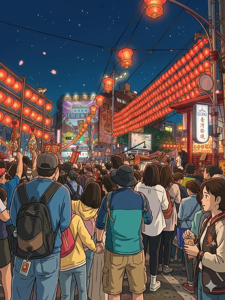 啟程前廟亭盛況