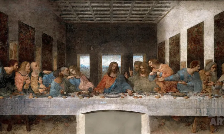達文西《最後的晚餐》「最後晚餐」這個主題在達文西的重新詮釋下，以「人性劇場」的親近感呈現出不同以往的聖像畫。圖片來源自everylittled