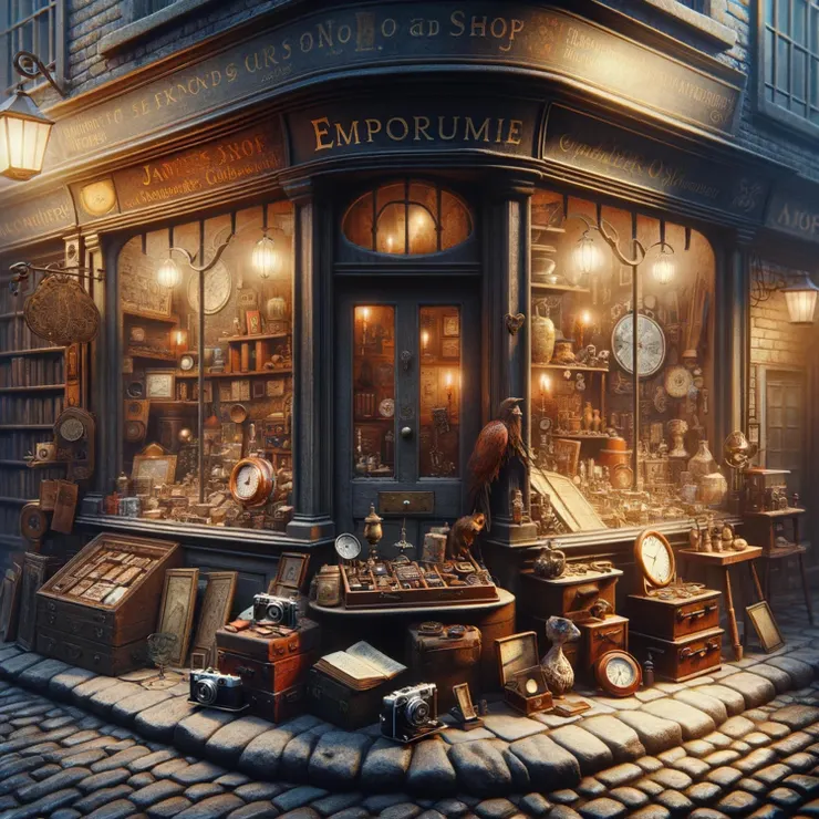 At the end of this alley stood a peculiar little shop, "Jane's Emporium," renowned not for what it sold, but for whom it was named after. 