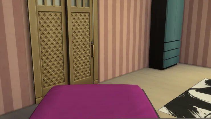 睡房用了敞門，節省空間，也與眾不同。