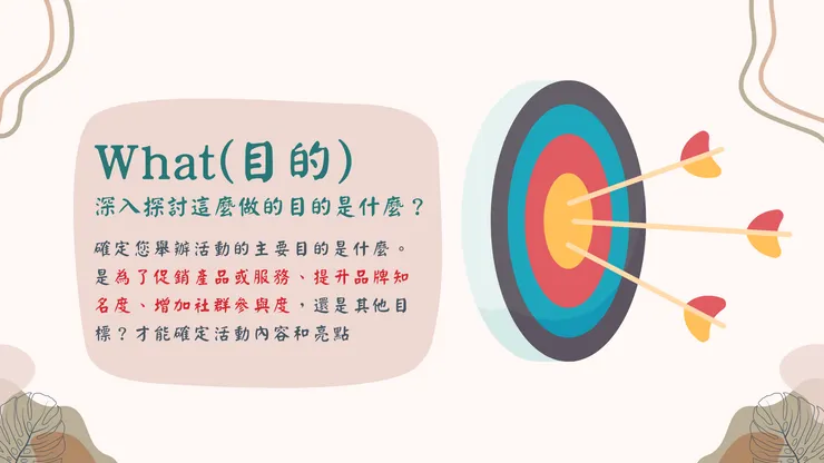 深入探討活動舉辦的目的是什麼？