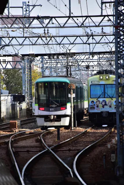 總站拍攝的京阪電車