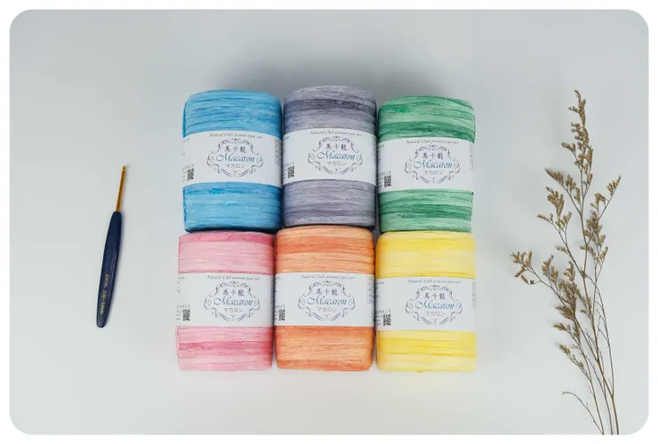 手鉤編織素材-馬卡龍紙線