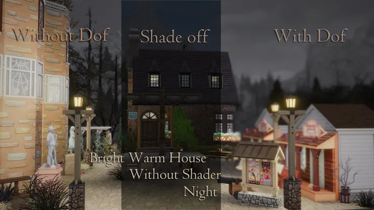 **沒有著色器** 遺忘山谷的夜晚,含景深