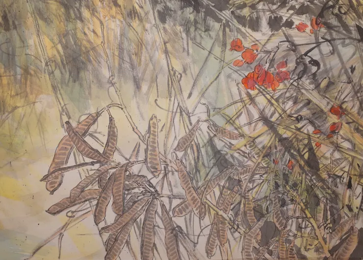 〈浯島秋韻〉局部－銀合歡