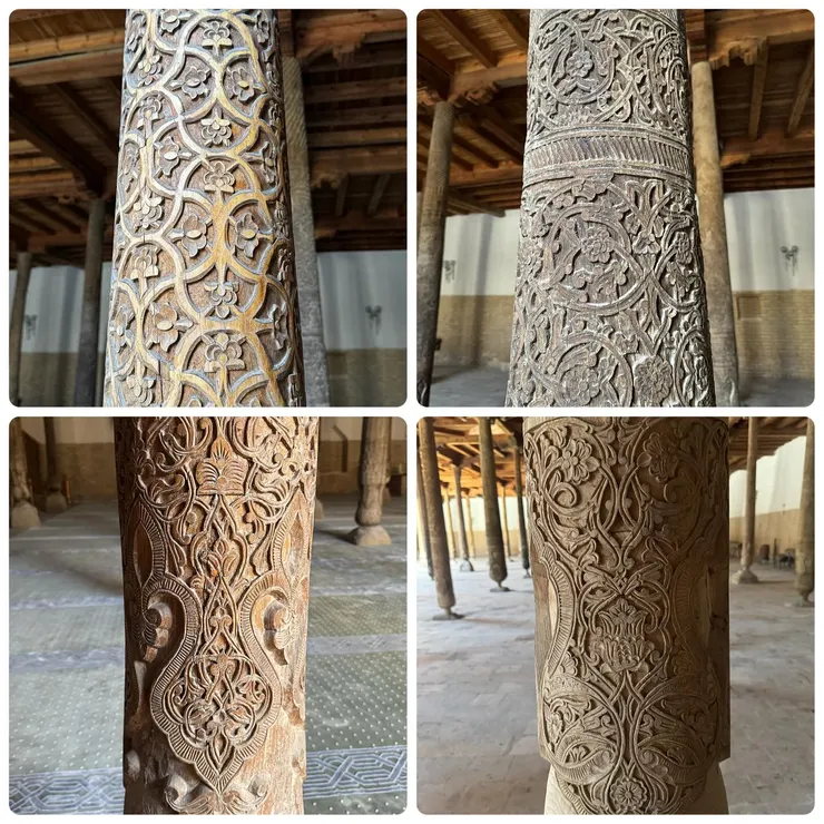 各種不同裝飾的柱子