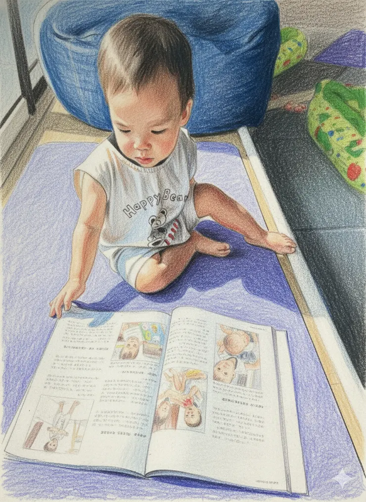 看著自己上雜誌的多多