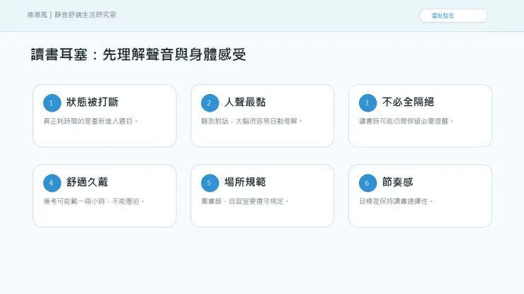 考試讀書被聲音打斷：你缺的不是更拚，是一個能進入狀態的環境 的聲音與情緒地圖