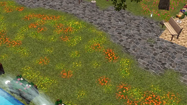 另一邊的草地。