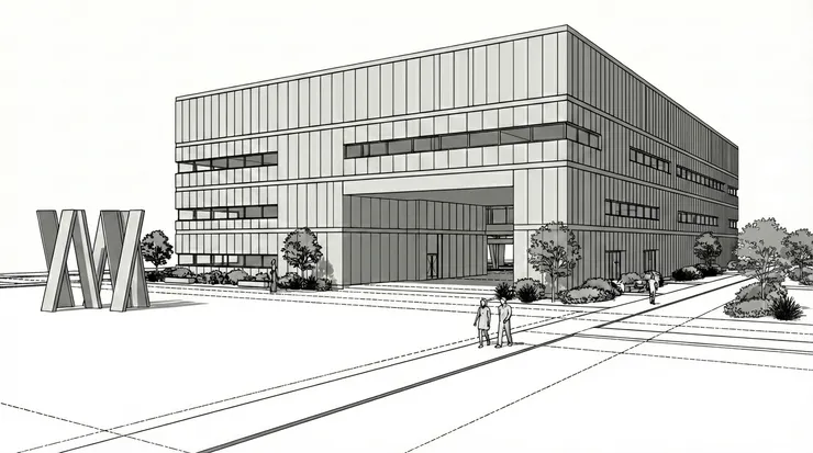 3D architectural model prepared for D5 Render installation workflow