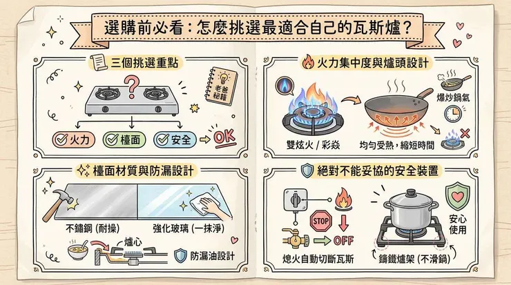 選購前必看：怎麼挑選最適合自己的瓦斯爐？