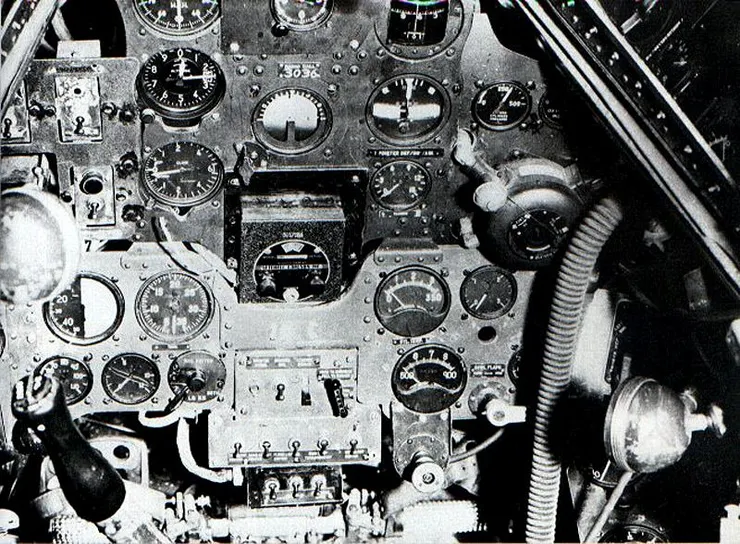 彗星轟炸機的儀表板
