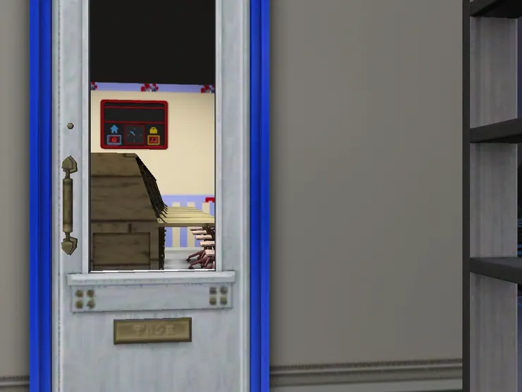 從這個藍色小房看進去...