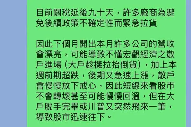 2025.04.12在投資群組的經濟走勢預測