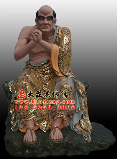 銅雕過江羅漢彩繪塑像